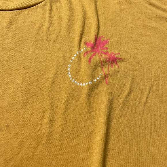 Men’s Mustard Yellow Palm Tee Shirt Size XL - Picture 3 of 6
